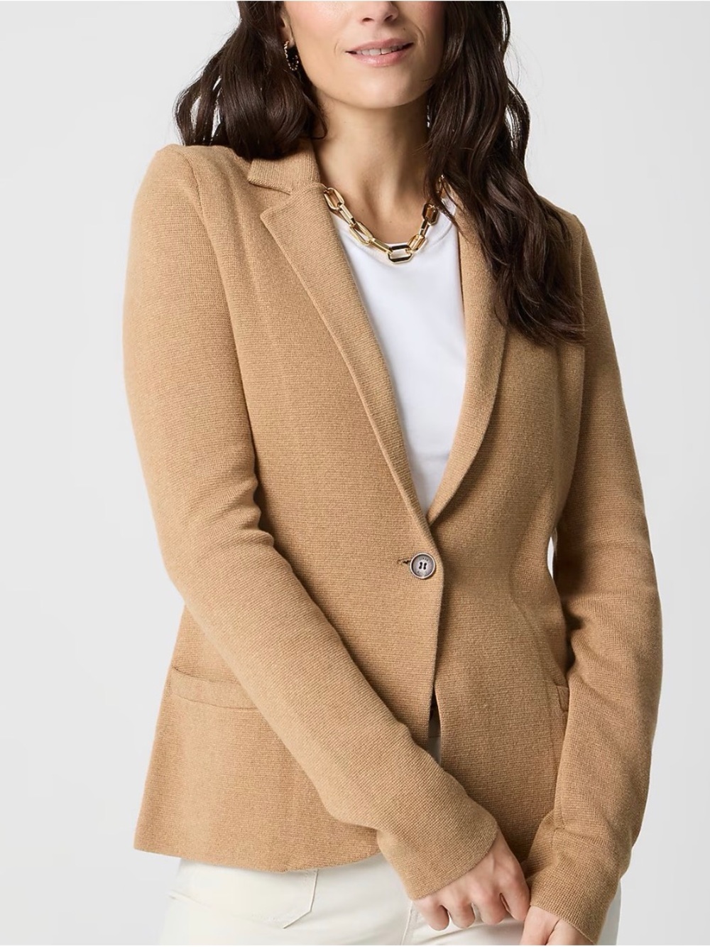 J.Crew Schoolboy Sweater Blazer - Heather Acorn - 100% Cotton - Size PXS